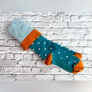 Green Orange Polka Dot Knee High Compression Pressure Socks